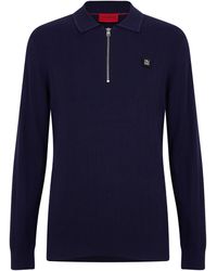 HUGO - Sastoro 1/4 Zip Top - Lyst