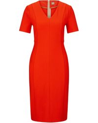 BOSS - Damaisa Wrap Dress - Lyst