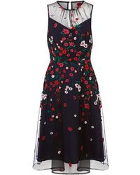 Phase Eight - Sloane Mesh Ditsy Floral Dress - Lyst