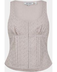 Jack Wills - Broderie Corset Top - Lyst
