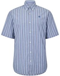 Timberland - Striped Short Sleeve Oxford Shirt - Lyst