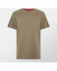 HUGO - T-Shirt With Logo Signature Tape Detail - Lyst