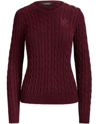 Ralph Lauren - Cable Knit Jumper - Lyst