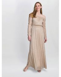 Gina Bacconi - Sylvia Metallic Off The Shoulder Dress - Lyst