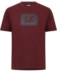 C.P. Company - Block Logo Regular Fit T-Shirt - Lyst