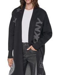 DKNY - Patch Cardi Sportswear Logo Longline Cardigan - Lyst