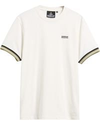 Barbour - Newport Tipped Cotton Short-Sleeve Crew-Neck T-Shirt - Lyst