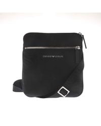 Emporio Armani - Nylon Allover Jacquard Logo Shoulder Bag - Lyst