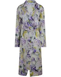 Off-White c/o Virgil Abloh - Chine Satin Twist Long Sleeve Dress Shirt - Lyst