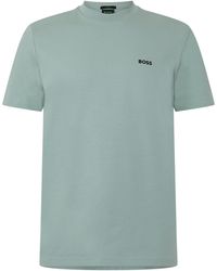 BOSS - T-Shirt With Logo Design Stretch Cotton - Lyst
