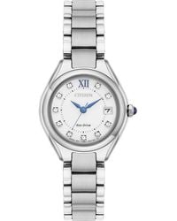 Citizen - Crystal Stainless Steel Classic Watch - Lyst