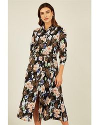 Mela London - Floral And Animal Print Midi Dress - Lyst
