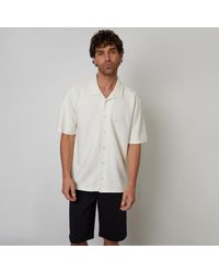 Threadbare - Antti Textured Revere Collar Short Sleeve Shirt - Lyst