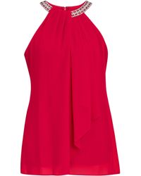 Gina Bacconi - Elle Halter Top With Beaded Neck - Lyst