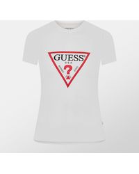 Guess - Triangle Logo T-Shirt - Lyst