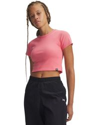 Under Armour - Rival Rib Crop Top - Lyst