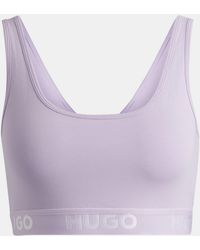 HUGO - Sporty Logo Bralette - Lyst
