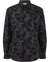 Twisted Tailor - Armada Slim Fit Floral Flocked Shirt - Lyst