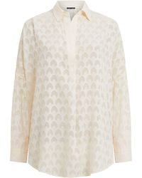 French Connection - Geo Burn-Out Popover Shirt - Lyst