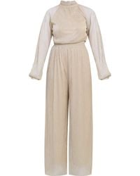 Gina Bacconi - Kylie Metallic Knit Jumpsuit - Lyst