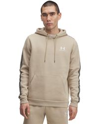 Under Armour - Icon Fleece Taping Hoodie - Lyst