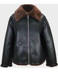 Biba - Wind Resistant Hip Length Long Sleeve Faux Leather Jacket - Lyst