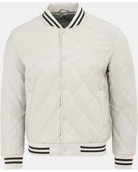 Firetrap - Faux Leather Button Long Sleeve Quilted Jacket - Lyst