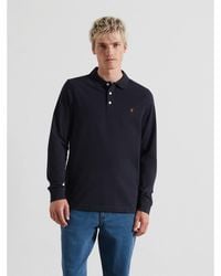 Farah - Long-Sleeve Polo Shirt - Lyst