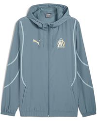 PUMA - Olympique De Marseille Pre Match Woven Jacket 2024 2025 Adults - Lyst