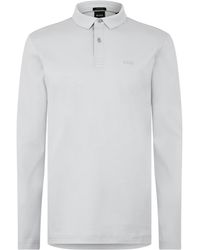 BOSS - Pirol Long-Sleeve Polo Shirt, Timeless Design - Lyst