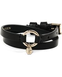 McQueen - Leather Wrap Bracelet - Lyst
