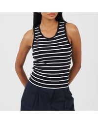 Brave Soul - Scoop Neck Striped Tank Vest Top - Lyst