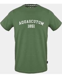 Aquascutum - Logo Cotton Short-Sleeve Crew-Neck T-Shirt - Lyst