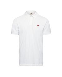 Levi's - Slim Housemark Polo Bright Whi - Lyst