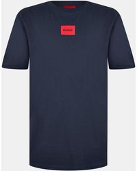 HUGO - Diragolino Contemporary T-Shirt With Logo Detail - Lyst