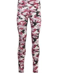 Reebok - Lux Bold Camo Print Performance Gym Leggings - Lyst