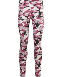 Reebok - Lux Bold Camo Print Performance Gym Leggings - Lyst