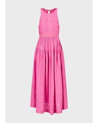 Emporio Armani - Checked Midi Dress - Lyst