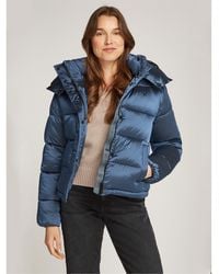 Calvin Klein - Shiny Monologo Nd Short Puffer - Lyst