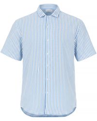 Brave Soul - Short Sleeved Revere Collar Patterned Shirt - Lyst
