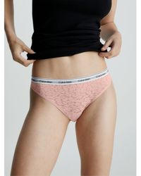 Calvin Klein - Modern Cotton Lace Thong - Lyst