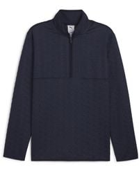 PUMA - Jac 1/4 Zip Long Sleeve Performance Polo Shirt - Lyst