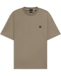 BOSS - Taut Minimalist Design T-Shirt With Logo Detail - Lyst