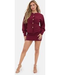 I Saw It First - Statement Button Ribbed Cardigan - Lyst