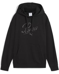 PUMA - Script Comfort Tech Fleece Overhead Hoodie - Lyst