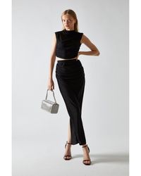 Glamorous - Glitter High-Neck Crop-Top - Lyst
