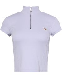 Calvin Klein - Knitted Short Sleeve Polo Shirt - Lyst