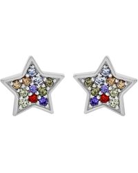 Be You - Sterling Multi-coloured Cz Star Studs - Lyst