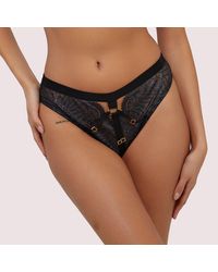 Playful Promises - Tabitha Wet-Look Lace High Waist Brief - Lyst