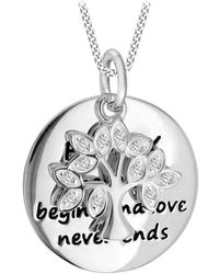 Be You - Sterling Family Tree Cz Necklace - Lyst